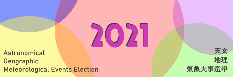 2021 年天文、地理及氣象大事選舉 'Astronomical, Geographic and Meteorological Events of 2021' Election